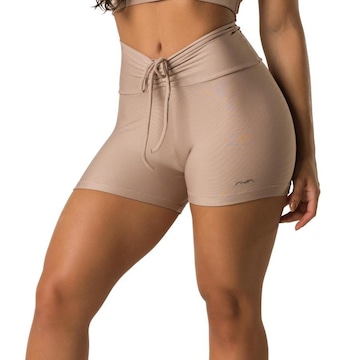 Short AVA Fitness Canelado - Feminino