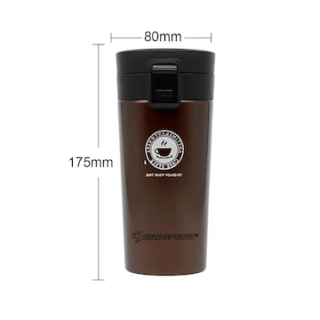 Copo Térmico com Tampa Gold Sports Thermique Plus Aço Inoxidável 304 - 500ml