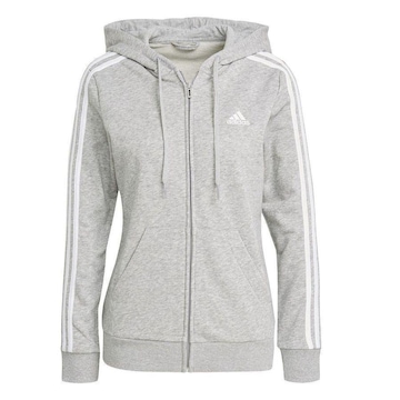 Jaqueta de Moletom com Capuz adidas Essentials 3 Listras - Feminina