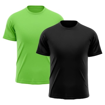 Camiseta Whats Wear Raglan Dry Fit com Proteção Solar UV - Masculina - 2 Unds