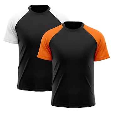 Camiseta Whats Wear Raglan Dry Fit com Proteção Solar UV - Masculina - 2 Unds