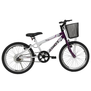 Bicicleta Aro 20 Athor Charme com Cesta Freio V-Brake - Infantil