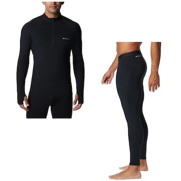 Kit Camisa Térmica Columbia Midweight Stretch Half Zip + Calça Térmica Midweight Stretch Tight - Masculina