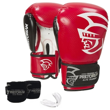 Kit de Boxe Pretorian Elite Luvas + Bucal + Bandagem - Adulto