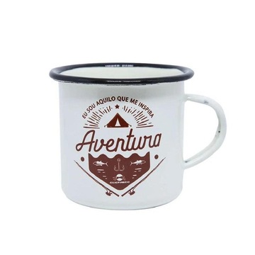 Caneca Guepardo Esmaltada Aventura Alumínio - 240ml