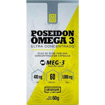 Ômega 3 Poseidon 1.400mg Iridium Labs Ultra Concentrado - 60 cáps