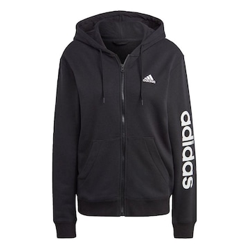 Jaqueta de Moletinho com Capuz Zíper adidas Essentials Linear - Feminina