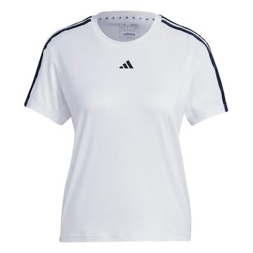 Camiseta Feminina adidas Manga Curta Essentials 3 Listras