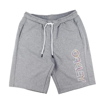 Bermuda Oakley Mushrom Graphic Shorts Heather Grey - Masculina