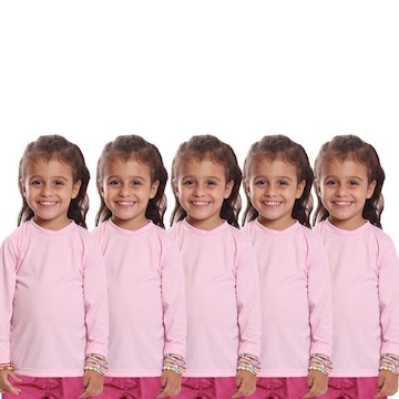 Kit Camisetas Manga Longa Dellas Fit Térmica - 5 Unidades - Infantil