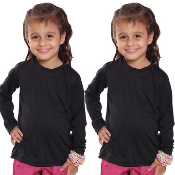 Kit Camisetas Manga Longa Dellas Fit Térmica - 2 Unidades - Infantil