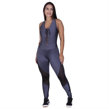 Macacão Orbis Fitness Cirre 3D com Bojo - Feminino