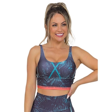 Top Fitness Manalinda Black & Blue - Feminino