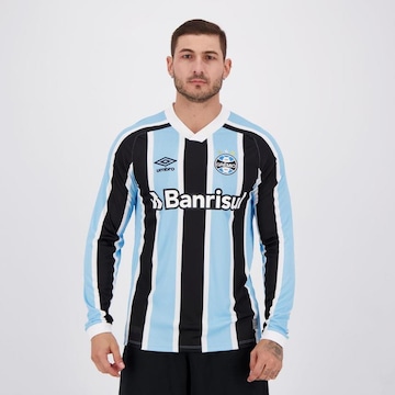 Camisa do Grêmio I 2021 Manga Longa Suarez 9 Umbro - Masculina