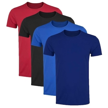 Kit Camisetas PMC Básica - 4 Unidades - Masculina