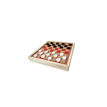 Jogo de Tabuleiro Dama com Estojo - Madeira - 2492 - Pentagol em