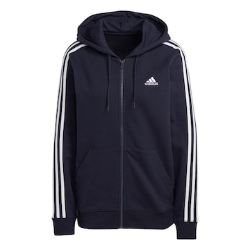 Jaqueta com Capuz adidas Regular Essentials 3-Stripes - Feminina