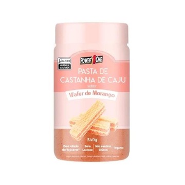 Pasta de Castanha de Caju Power1One Wafer - Morango - 340g