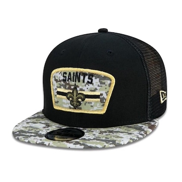 Boné Aba Reta New Era 9Fifty NFL New Orleans Saints 21 Salute to Service - Trucker - Snapback - Adulto