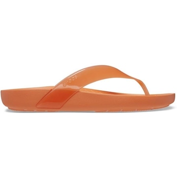 Chinelo Crocs Splash Shine Flip Persimmon - Feminino