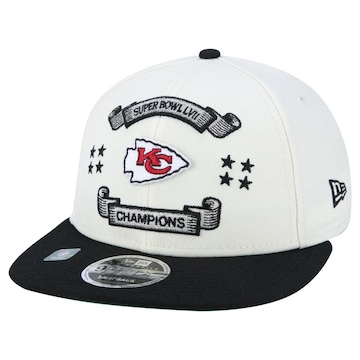 Boné Aba Curva New Era 9FIFTY Low Profile Kansas City Chiefs Campeao Super Bowl LVII - Snapback - Adulto