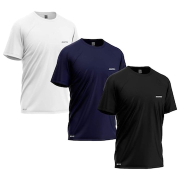 Kit Camisetas Térmica Mants Dry Fit Estampa Refletiva - 3 Unds - Masculina