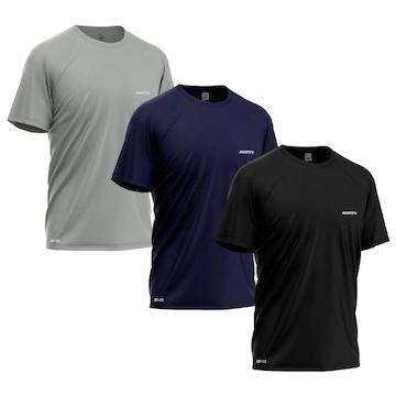 Kit Camisetas Térmica Mants Dry Fit Estampa Refletiva - 3 Unds - Masculina