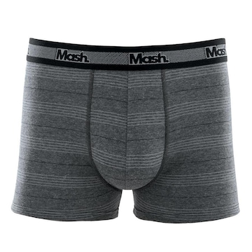 Cueca Boxer Mash Listrada Cotton Algodão Elástico - Adulto