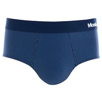 Cueca Slip Mash Risca de Giz Microfibra Elástico - Masculina