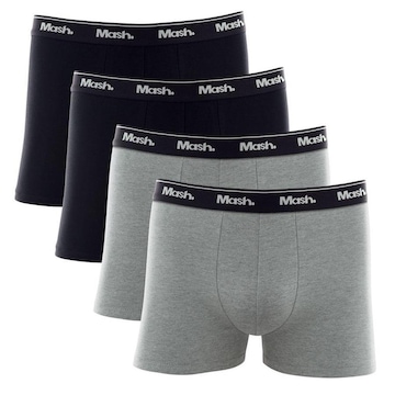 Kit Cueca Boxer Mash Algodão Elástico - 4 Unidades - Masculina