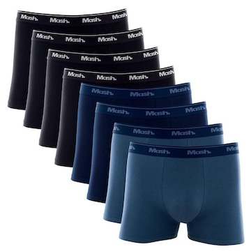 Kit Cuecas Boxer Mash Cotton - 8 unidades - Adulto