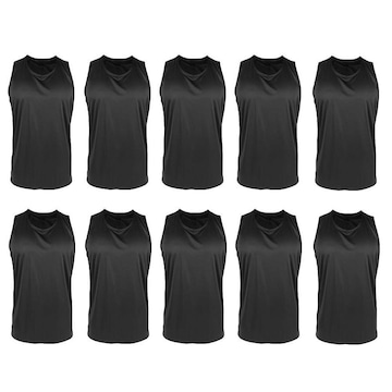 Kit Camisetas Regatas PMC Básica - 10 Unidades - Masculina