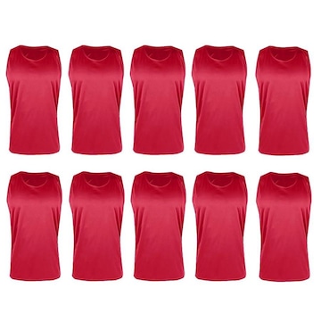 Kit Camisetas Regatas PMC Básica - 10 Unidades - Masculina