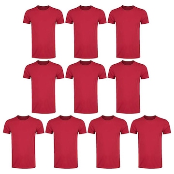 Kit Camisetas PMC Básica - 10 Unidades - Masculina