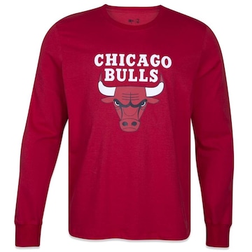 Camiseta New Era Manga Longa NBA Chicago Bulls Core - Masculina