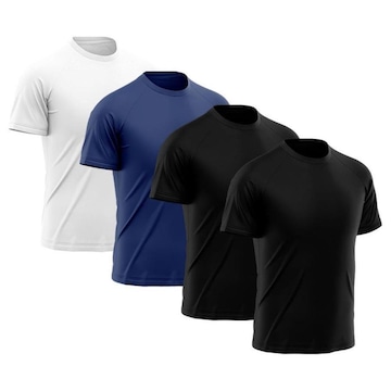 Kit Camiseta Rony Versátil Dry Fit - 4 Unidades - Masculina