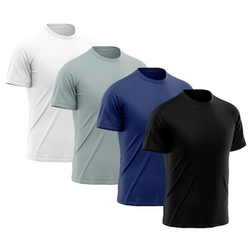 Kit Camiseta Rony Versátil Dry Fit - 4 Unidades - Masculina