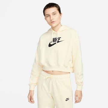 Blusão Fleece com Capuz Nike Sportswear Club Crop - Feminino