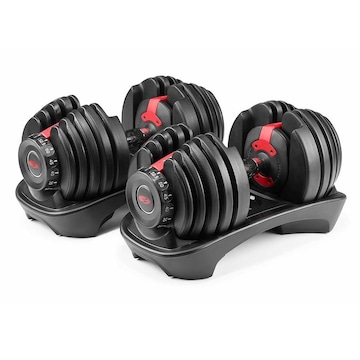 Par de Halter Regulável Bowflex Selecttech 552 2kg A 23,5 Kg