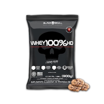 Whey Protein Black Skull Baunilha Whey 100% HD - Refil - 900g