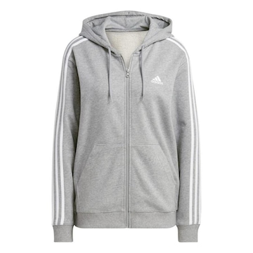 Jaqueta de Moletom com Capuz adidas Essentials 3-Stripes - Feminina