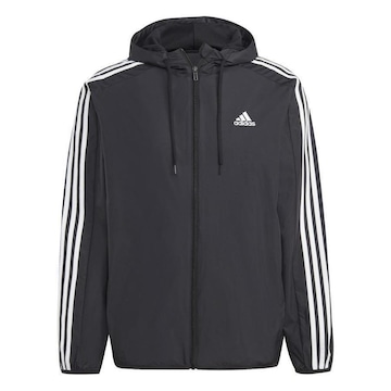 Jaqueta com Capuz adidas Essentials Woven 3-Stripes - Masculina