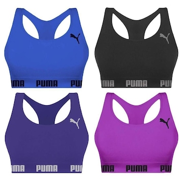 Kit Top Fitness Puma Nadador sem Costura - Feminino - 4 unidades