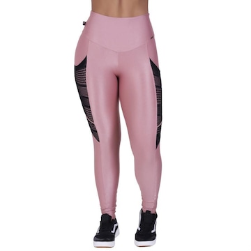 Calça Legging Orbis Fitness Wonder Bolso Detalhe Tela - Feminina