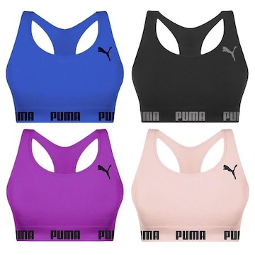 Kit Top Fitness Puma Nadador sem Costura - Feminino - 4 unidades