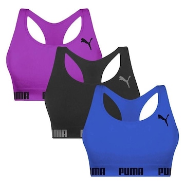 Kit Top Puma Nadador Sem Costura - Feminino - 3 Unidades