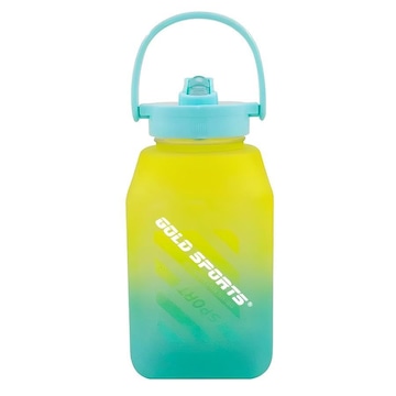 Garrafa Squeeze Gold Sports Cubo Emborrachada - 1Litro