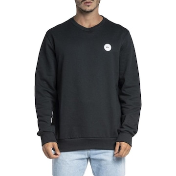 Blusão de Moletom sem Capuz Quiksilver Transfer Round - Masculino