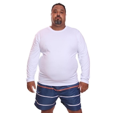 Camisa Térmica Dellas Fit Dry Fit Plus Size Manga Longa com Proteção Solar Uv - Masculina