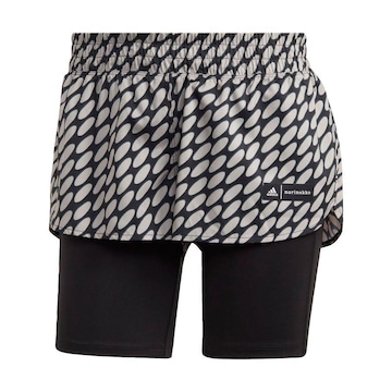 Shorts adidas 2 em 1 adidas x Marimekko Run Icons 3 Bar Logo - Feminino